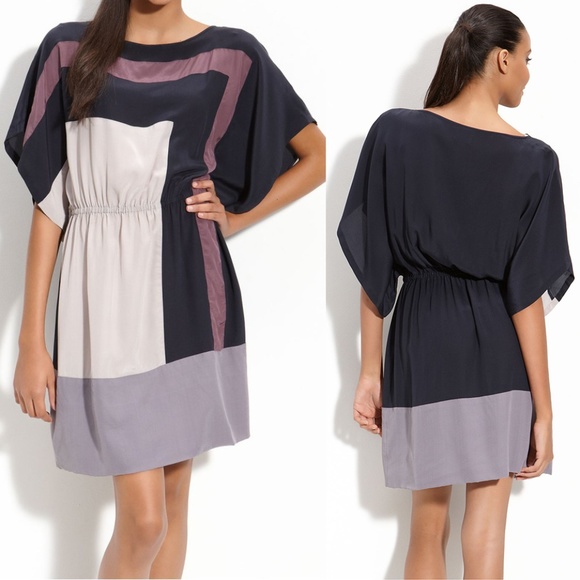 Suzi Chin for Maggy Boutique Dresses & Skirts - NWT Suzi Chin Silk Colorblock Crêpe de Chine Dress